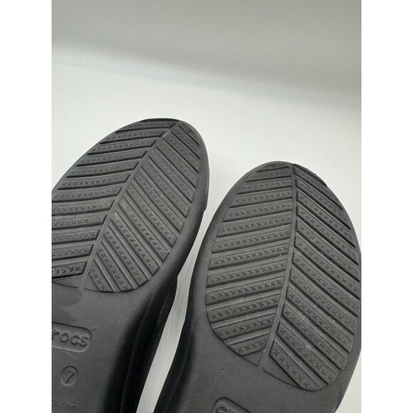 Crocs Black Sanrah Strappy Sandal Slide On Shoe Women Size 7 - Picture 8 of 11
